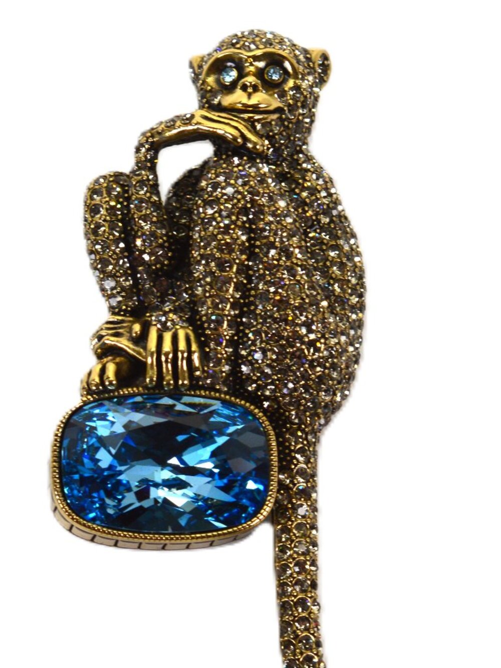 Heidi Daus Monkeying Around Swarovski Crystal Pin